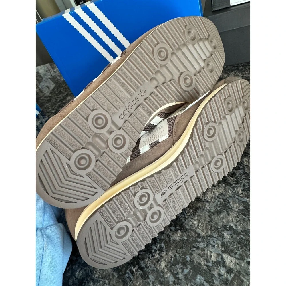 Adidas SL 72 RS Earth Strata Off White Brown Suede Knit Sneakers JR8774 Mens 11